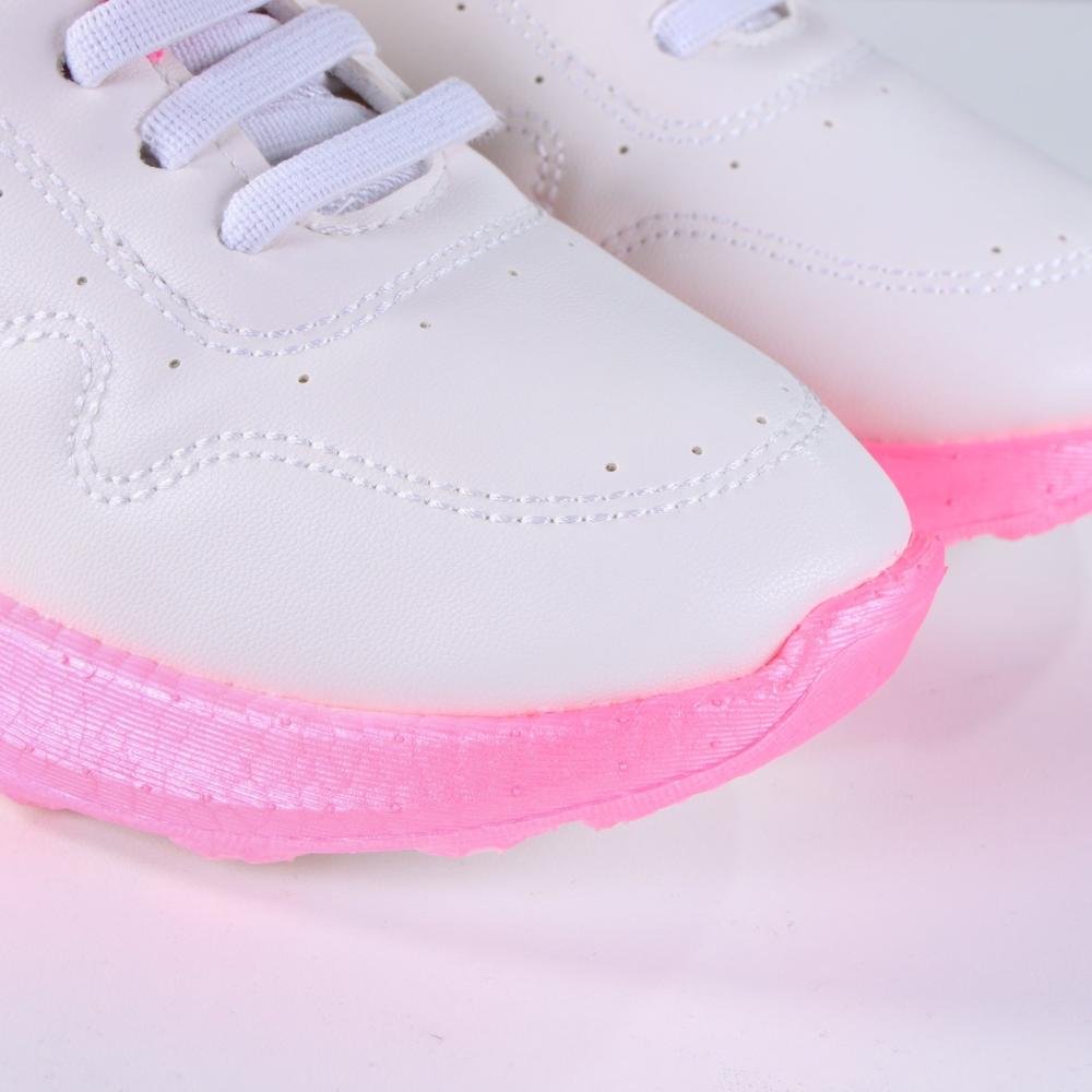 Tênis Infantil Menina Pampili 746.038 Branco/Pink Branco 5