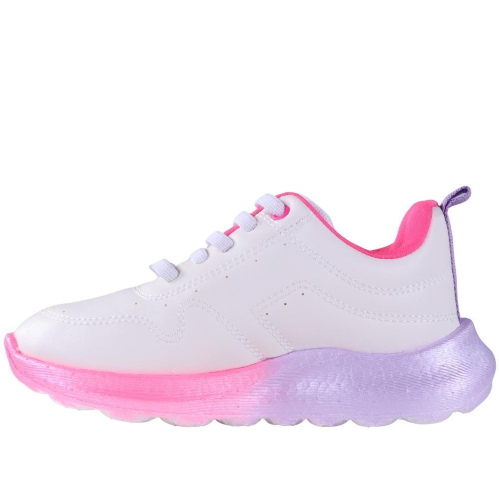 Tênis Infantil Menina Pampili 746.038 Branco/Pink Branco 7