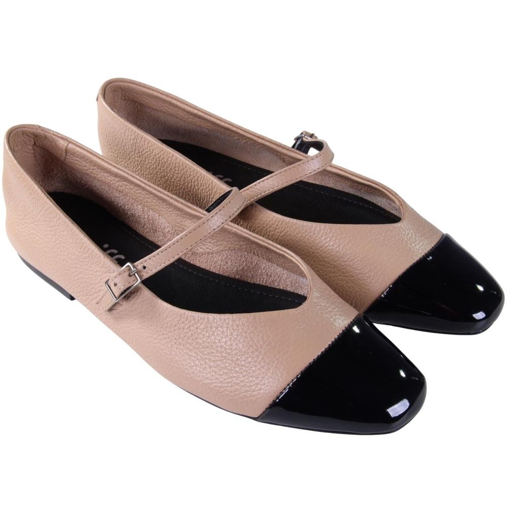 Sapatilha Feminina Zariff 2274-1605 Duna/Preto Bege 2