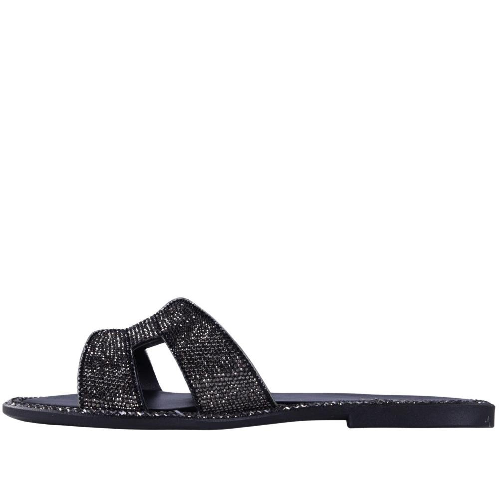 Tamanco Feminino Rasteiro Zariff 1618019252 Preto Preto 7