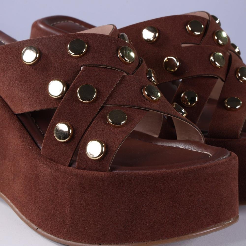 Tamanco Feminino Zariff com Plataforma 50450-91203 Terra Marrom 3