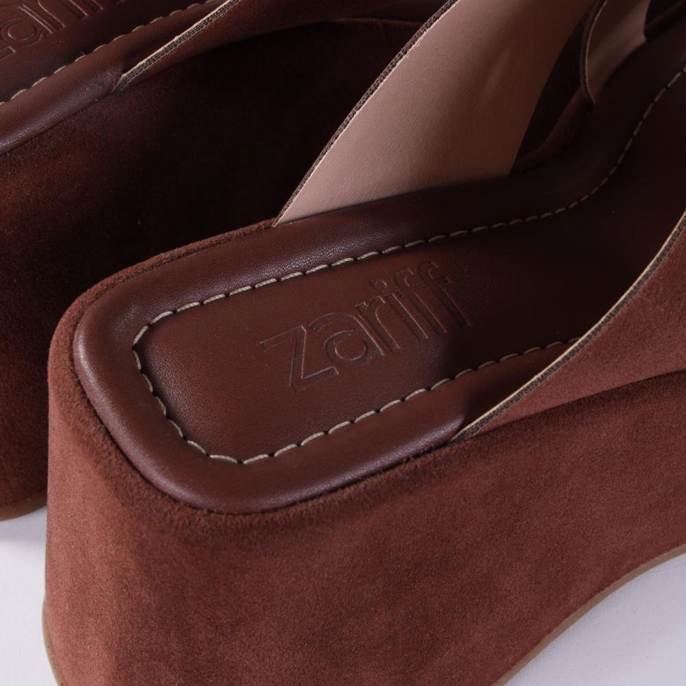 Tamanco Feminino Zariff com Plataforma 50450-91203 Terra Marrom 4