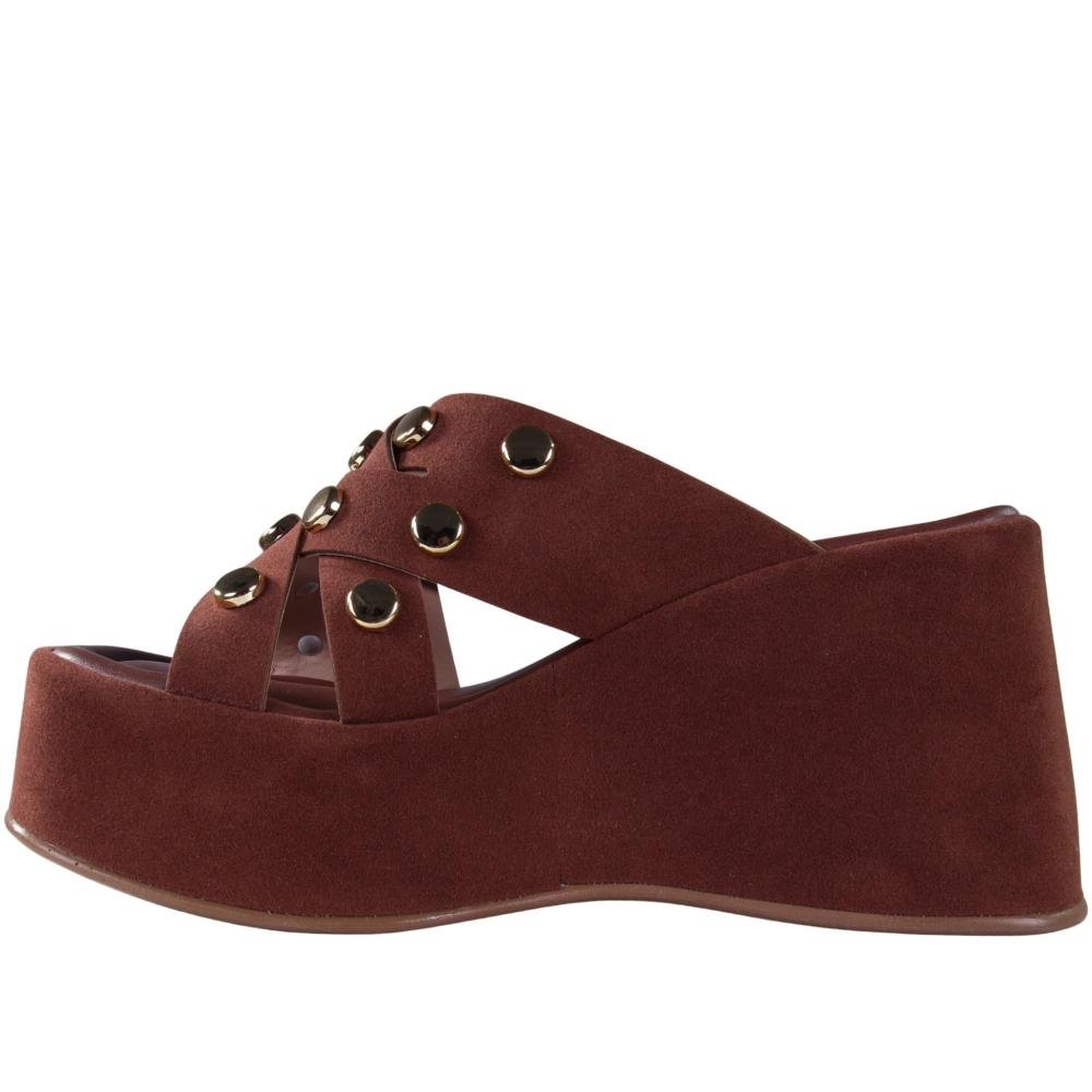 Tamanco Feminino Zariff com Plataforma 50450-91203 Terra Marrom 7