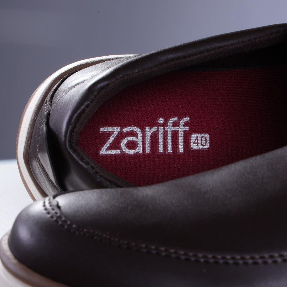Sapato Masculino Zariff Slip-On 11.007 Cafe Preto 6