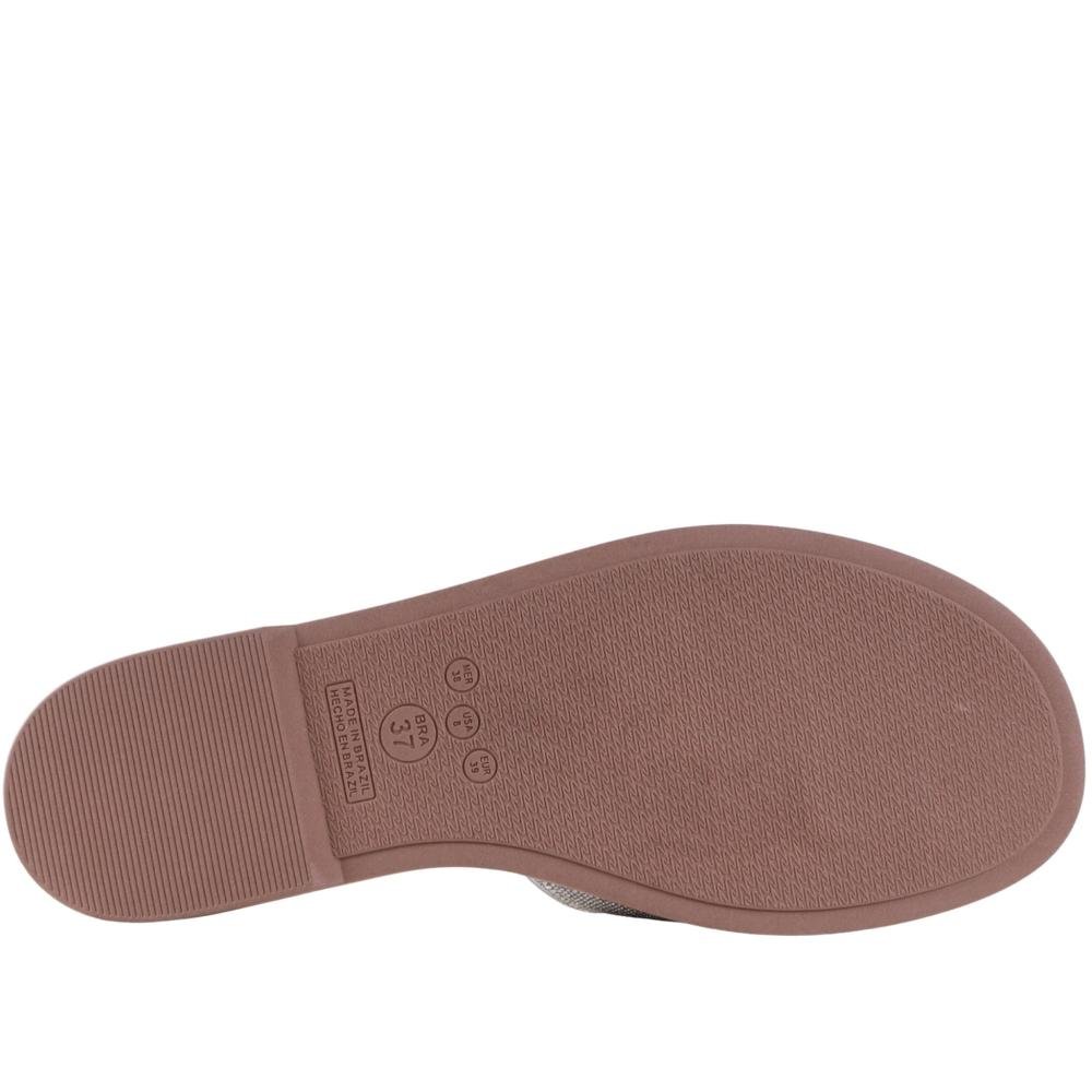 Tamanco Feminino Zariff Rasteiro 1686004 Ouro Light Prata 5