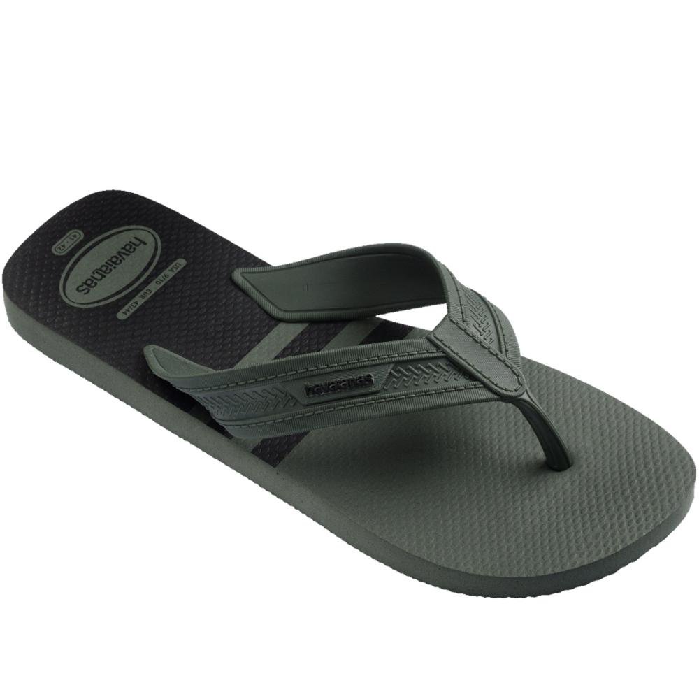 Chinelo Masculino Havaianas City Verde Olive Cinza 2