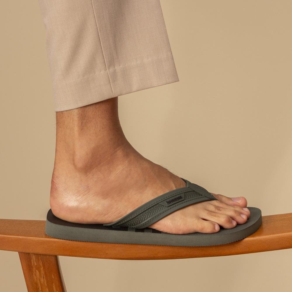Chinelo Masculino Havaianas City Verde Olive Cinza 3