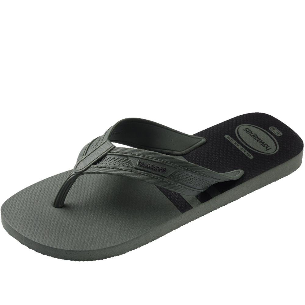 Chinelo Masculino Havaianas City Verde Olive Cinza 6