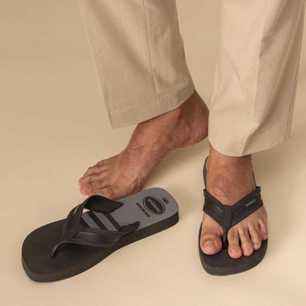 Chinelo Masculino Havaianas City Preto/Cinza Preto 3
