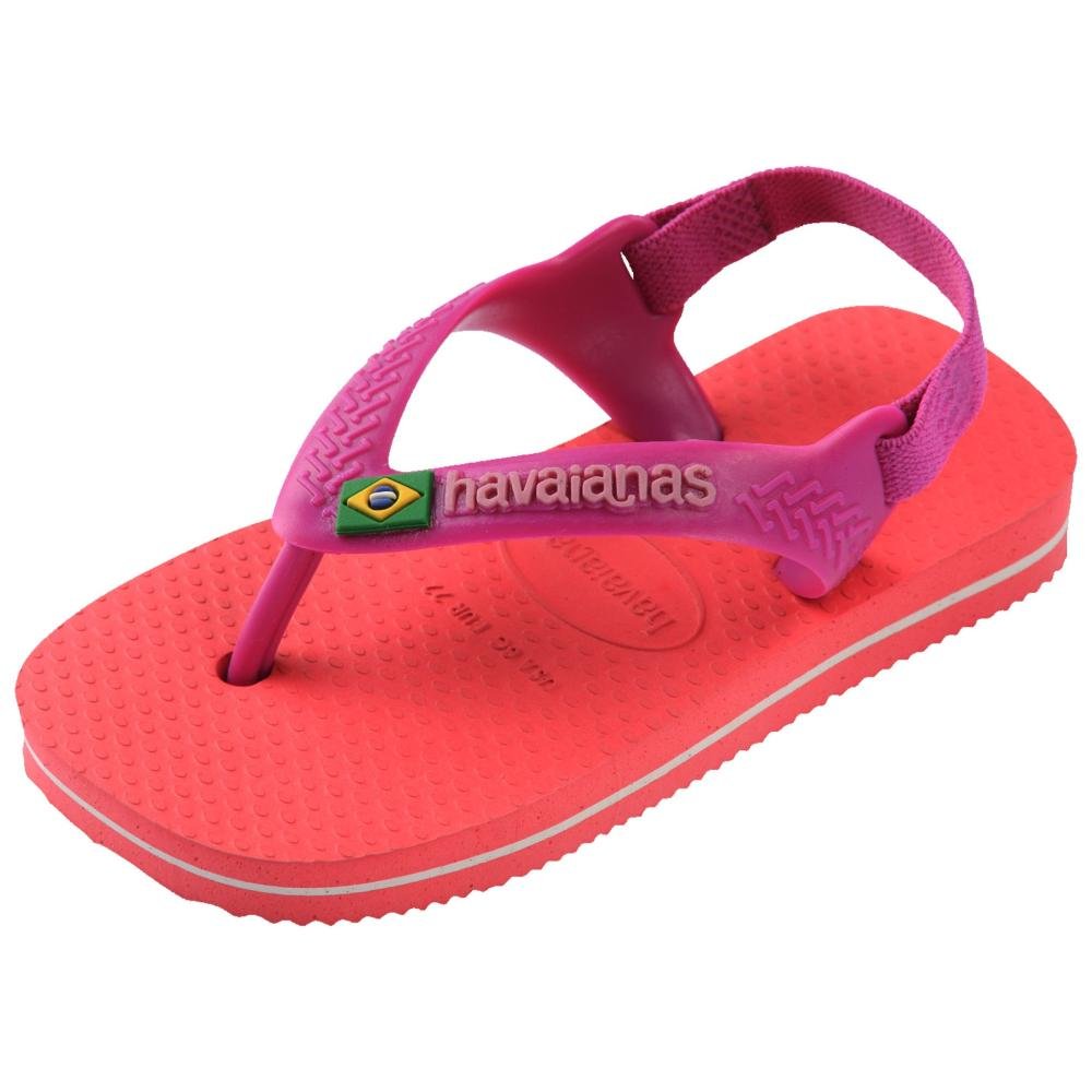 Sandália Infantil Feminina Havaianas Brasil Logo Rosa Rosa 2