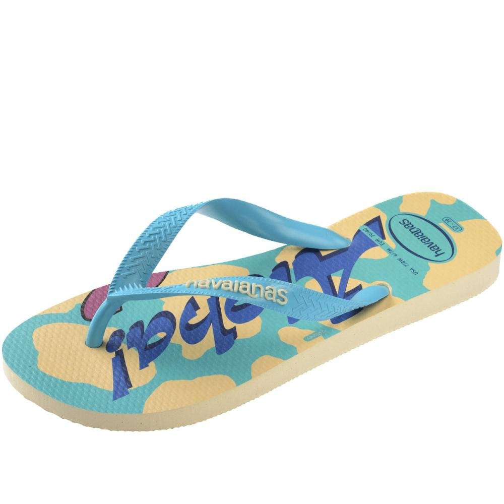 Chinelo Masculino Havaianas Classics Amarelo Azul 6