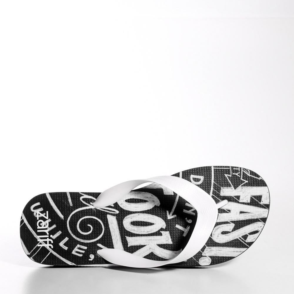 Chinelo Zariff Lettering Masculino 2032 Preto 3