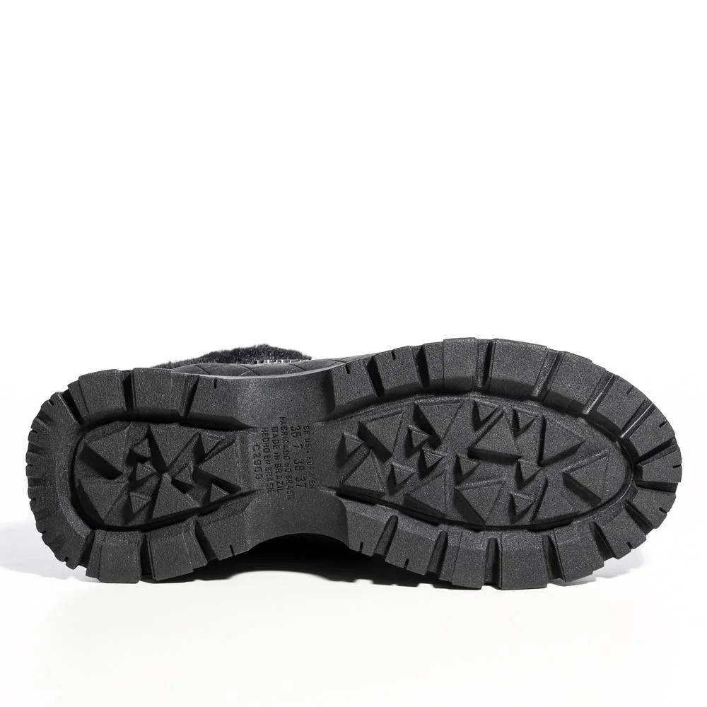 Tênis Kolosh com Pelinhos C2962 Preto Preto 4