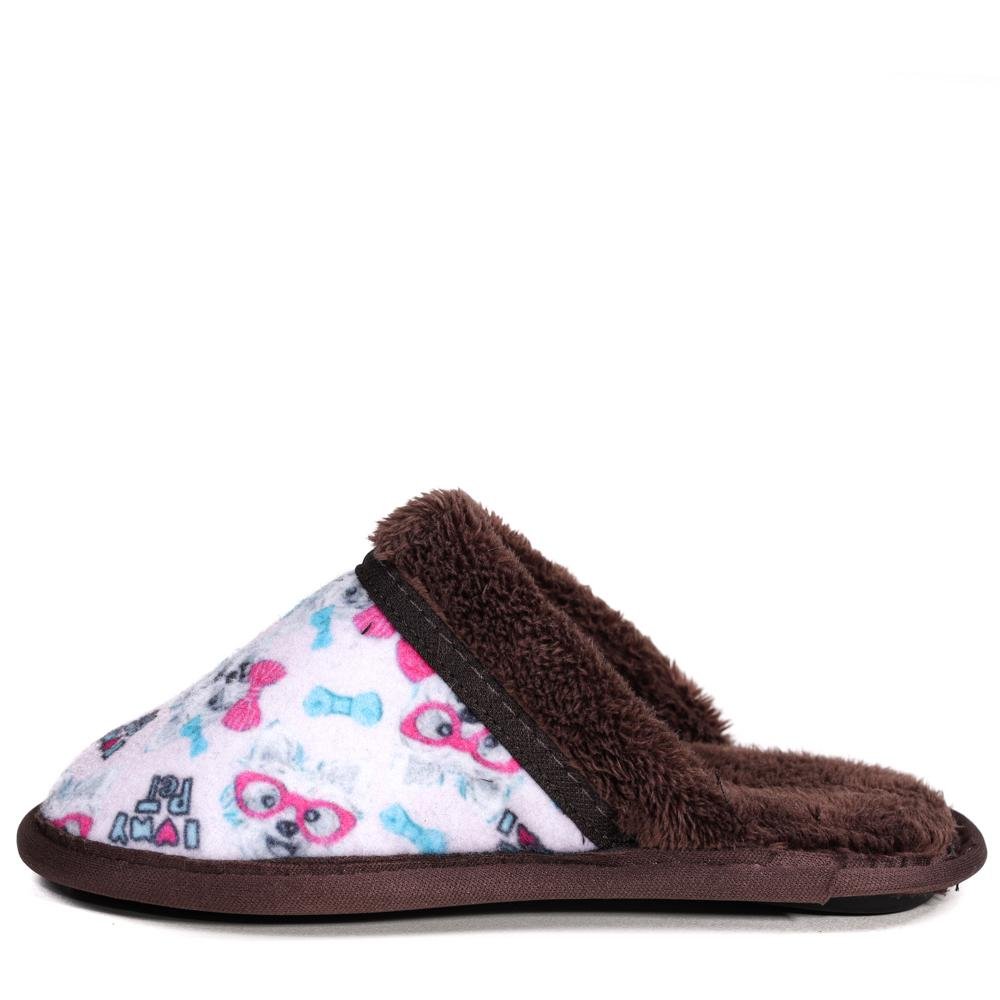 Pantufa Chinelo Infantil Menina Cachorro Fagiovan Com Pelinho 2