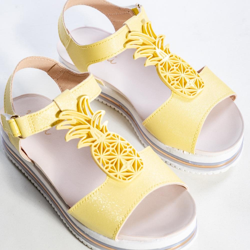 Sandália Infantil Mini Sua Cia Amarelo Amarelo 2