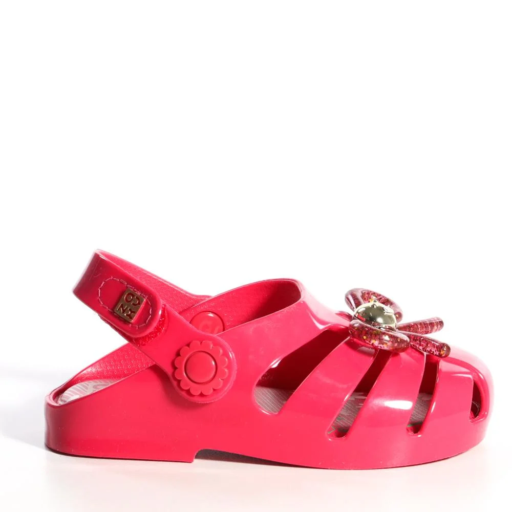 Sandália Infantil Menina Zaxynina Com Laço Pink Rosa 3