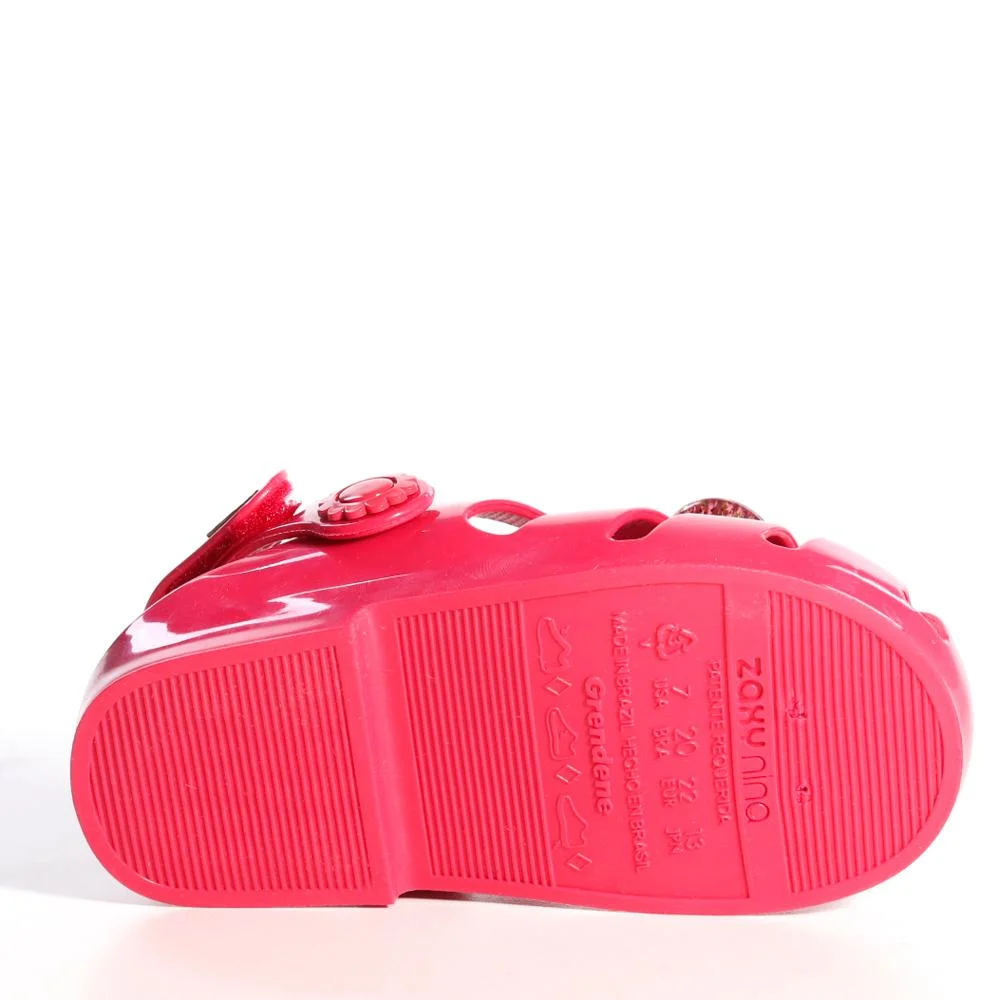 Sandália Infantil Menina Zaxynina Com Laço Pink Rosa 5