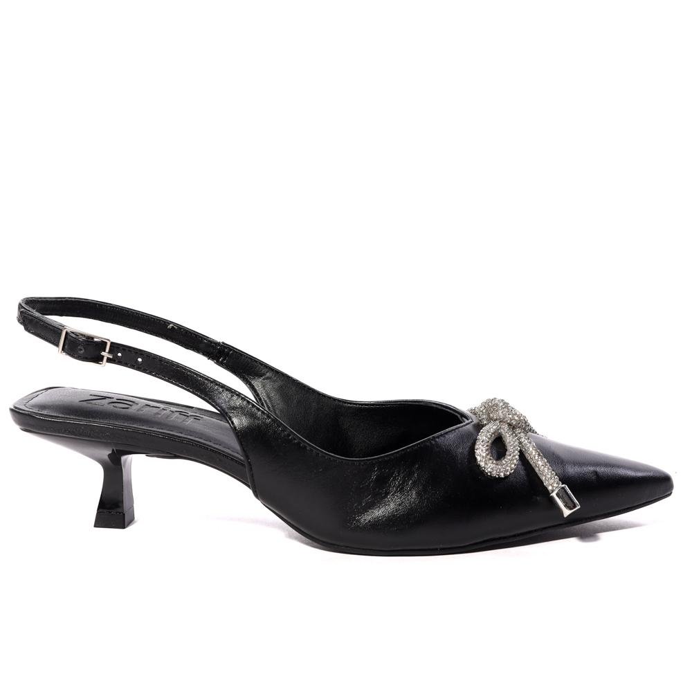 Sapato Feminino Bico Fino Zariff Preto Preto 3