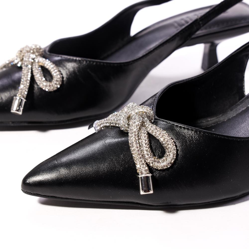 Sapato Feminino Bico Fino Zariff Preto Preto 5