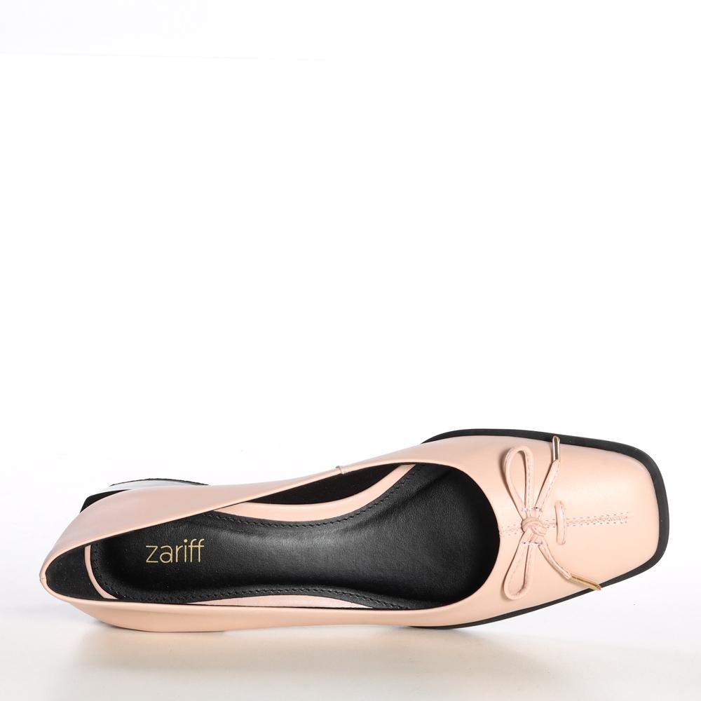 Sapato Feminino Zariff Salto Verniz Quartzo Bege 4