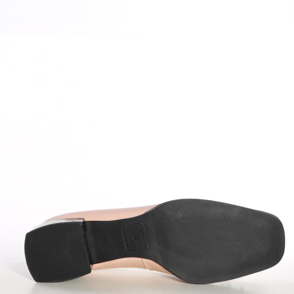 Sapato Feminino Zariff Salto Verniz Quartzo Bege 5