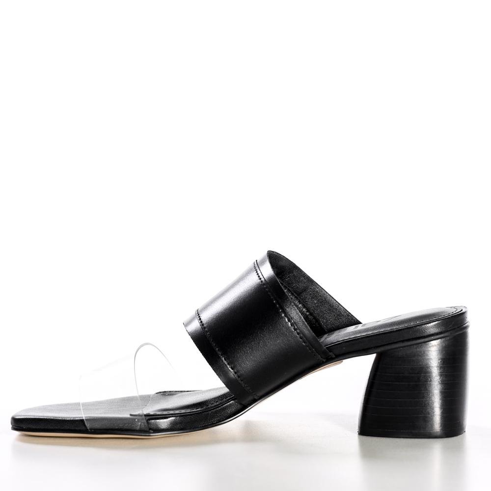 Tamanco Feminino Salto Grosso Zariff Preto Preto 2