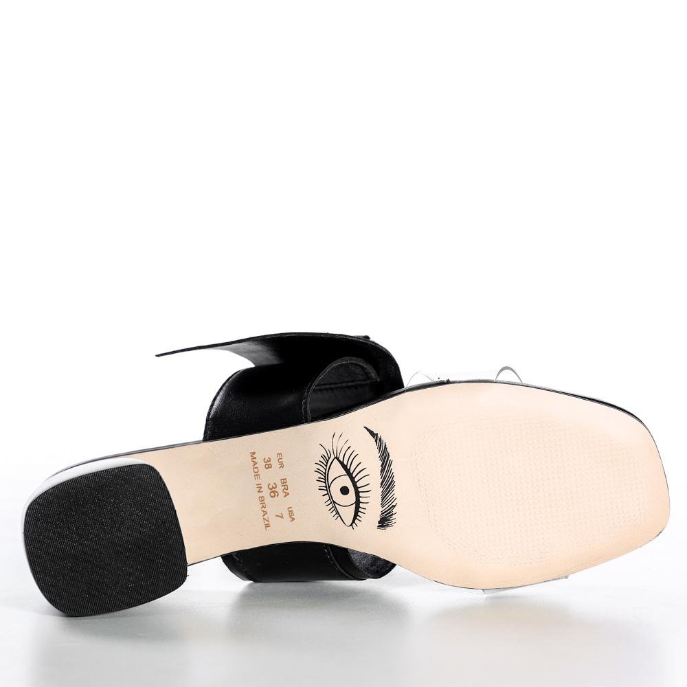 Tamanco Feminino Salto Grosso Zariff Preto Preto 5