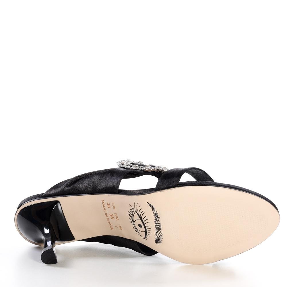 Tamanco Feminino Zariff Salto Fino Verniz Preto 6