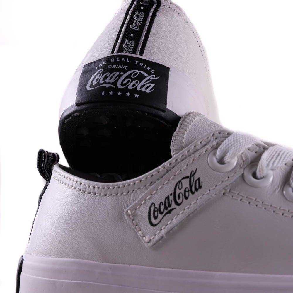 Tênis Casual Branco Coca Cola Shoes Lettering Rosa 9