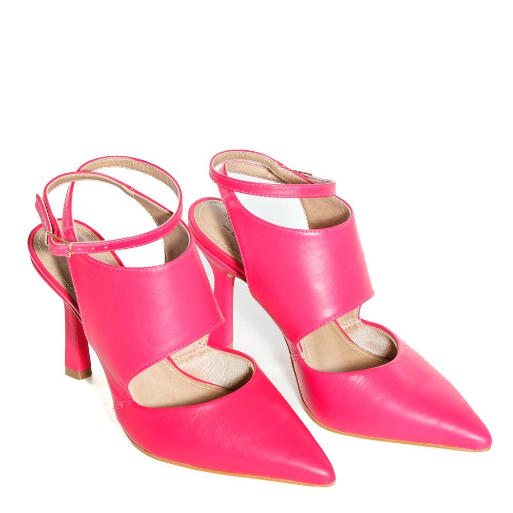 Sapato Lia Line em Couro Pink Rosa 4