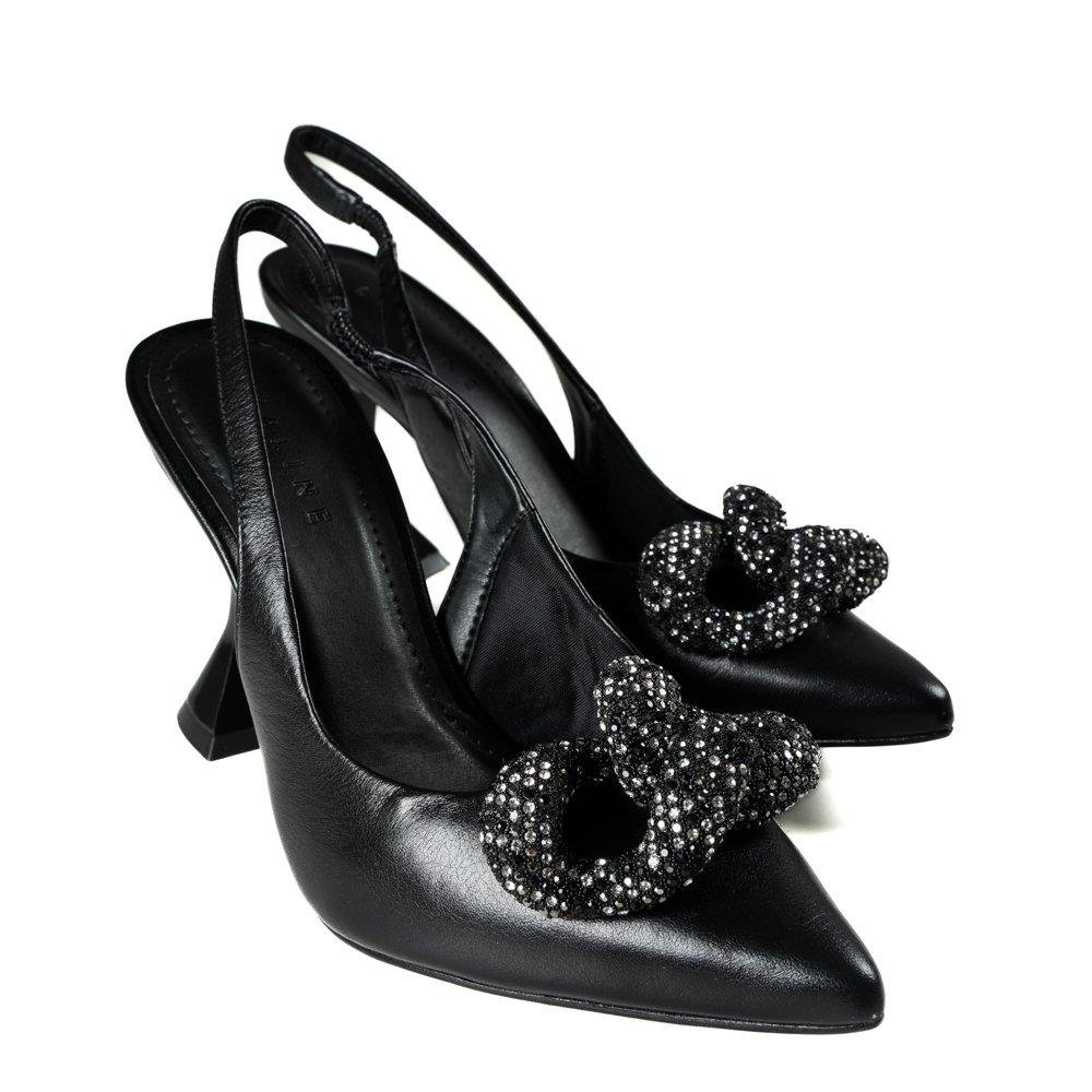 Sapato Feminino Slingback Lia Line Preto Preto 4