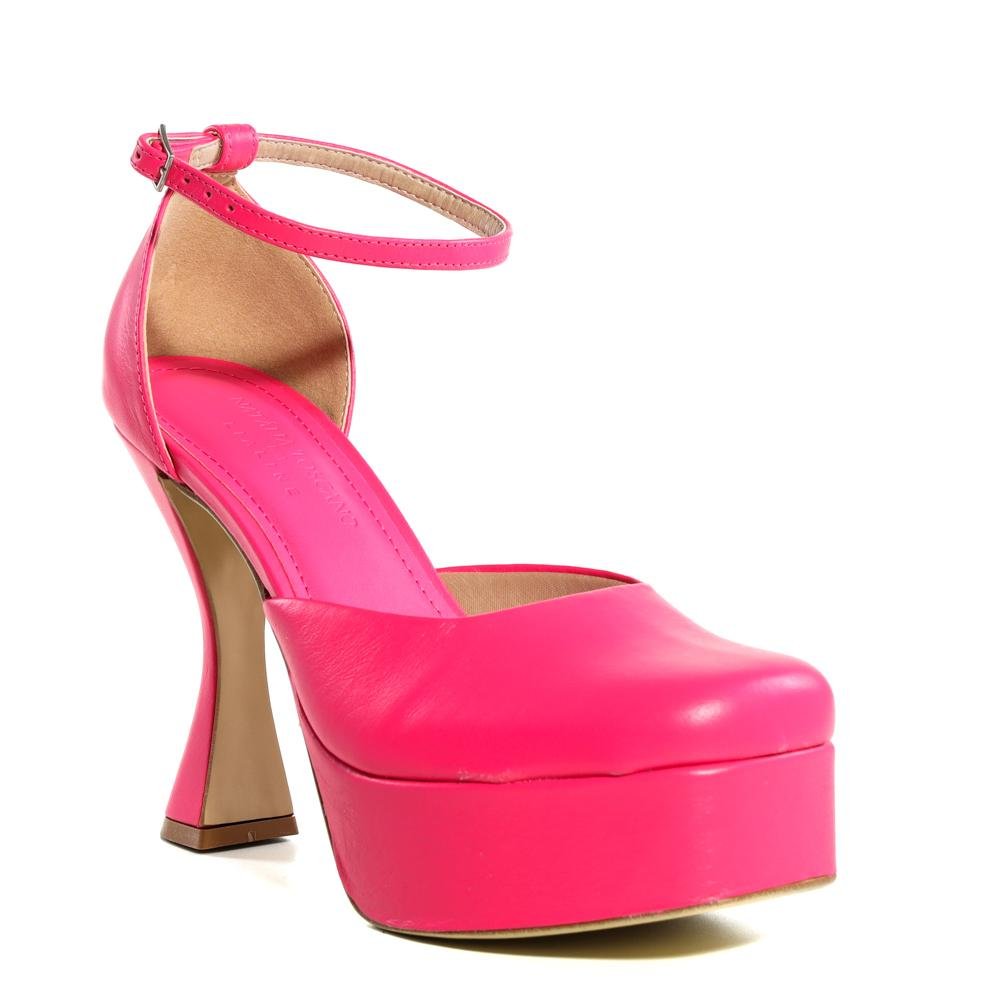 Sapato Feminino Lia Line Salto Taça Magento Rosa 2