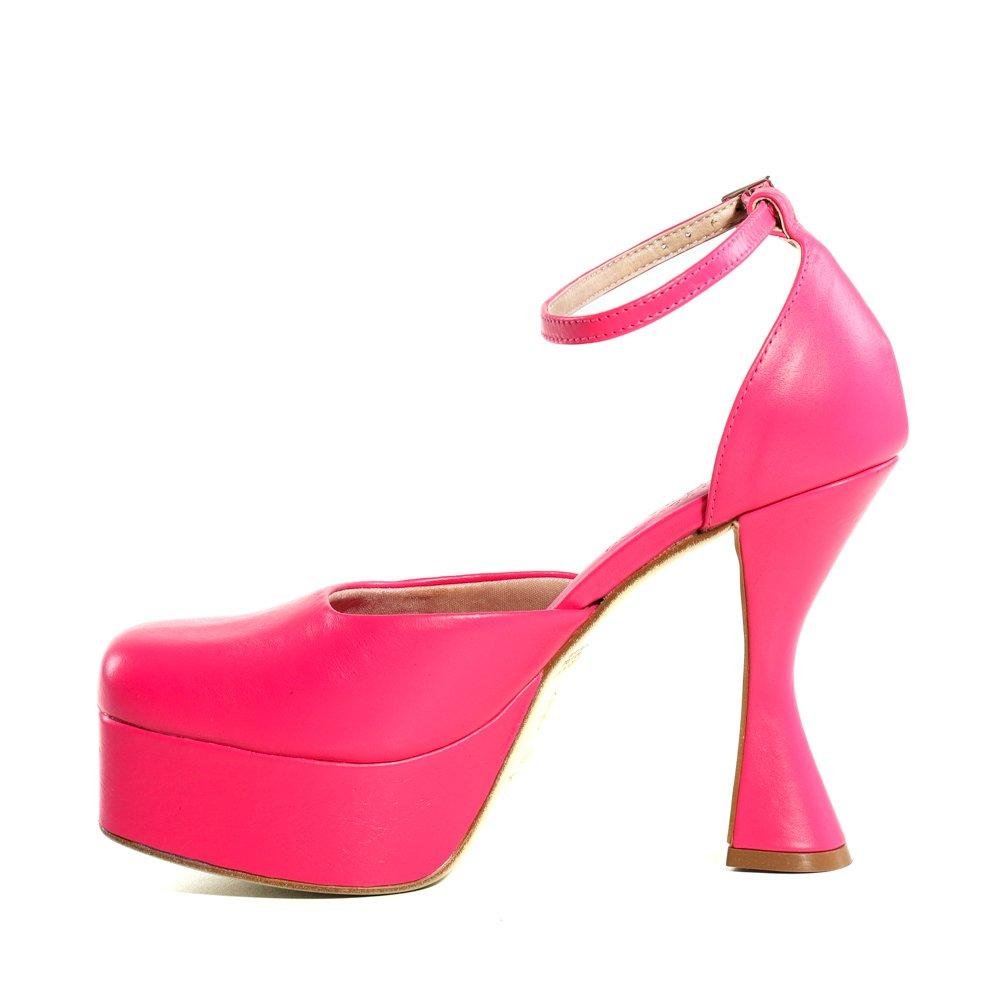 Sapato Feminino Lia Line Salto Taça Magento Rosa 4