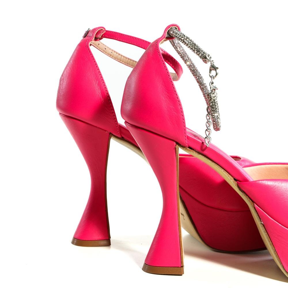 Sapato Feminino Lia Line Salto Taça Magento Rosa 7