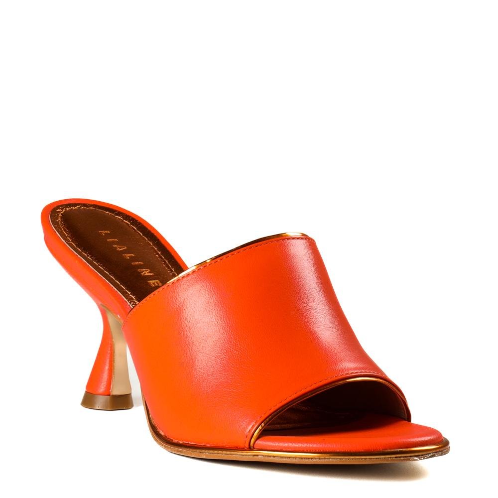 Tamanco Feminino Lia Line Metalizado Laranja Laranja 2
