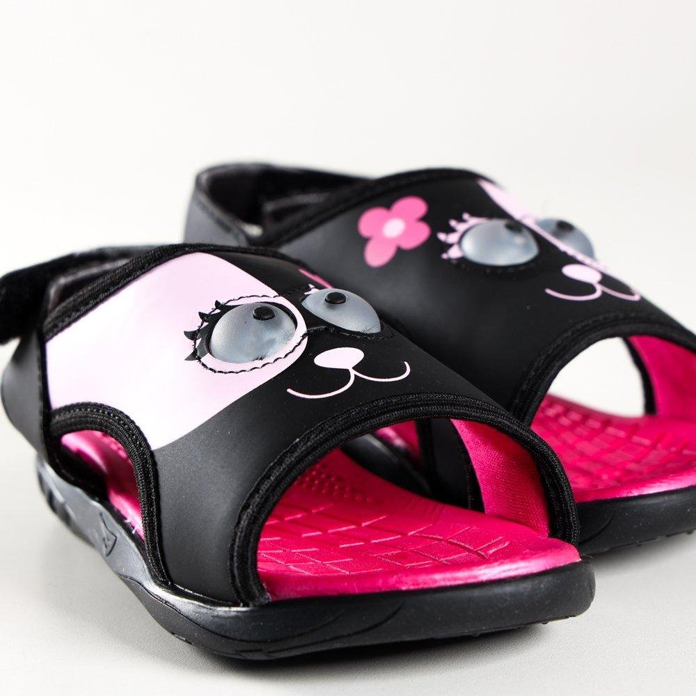 Sandália Infantil Ortopé Com Led Preta Preto 4