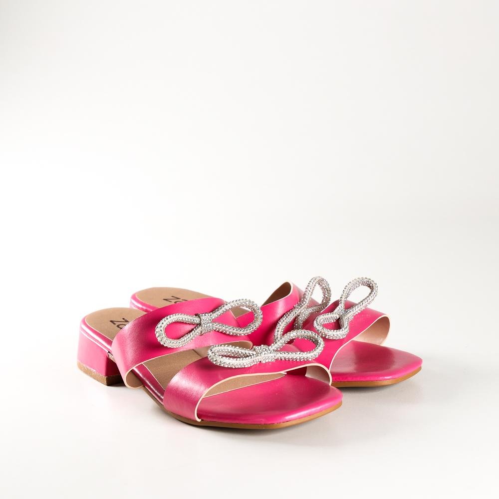 Tamanco Feminino Zariff Com Laço Rosa Rosa 3