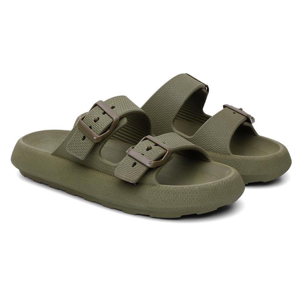 Chinelo Papete Nuvem Feminino/Masculino Slide Tira Dupla Fivela Casual