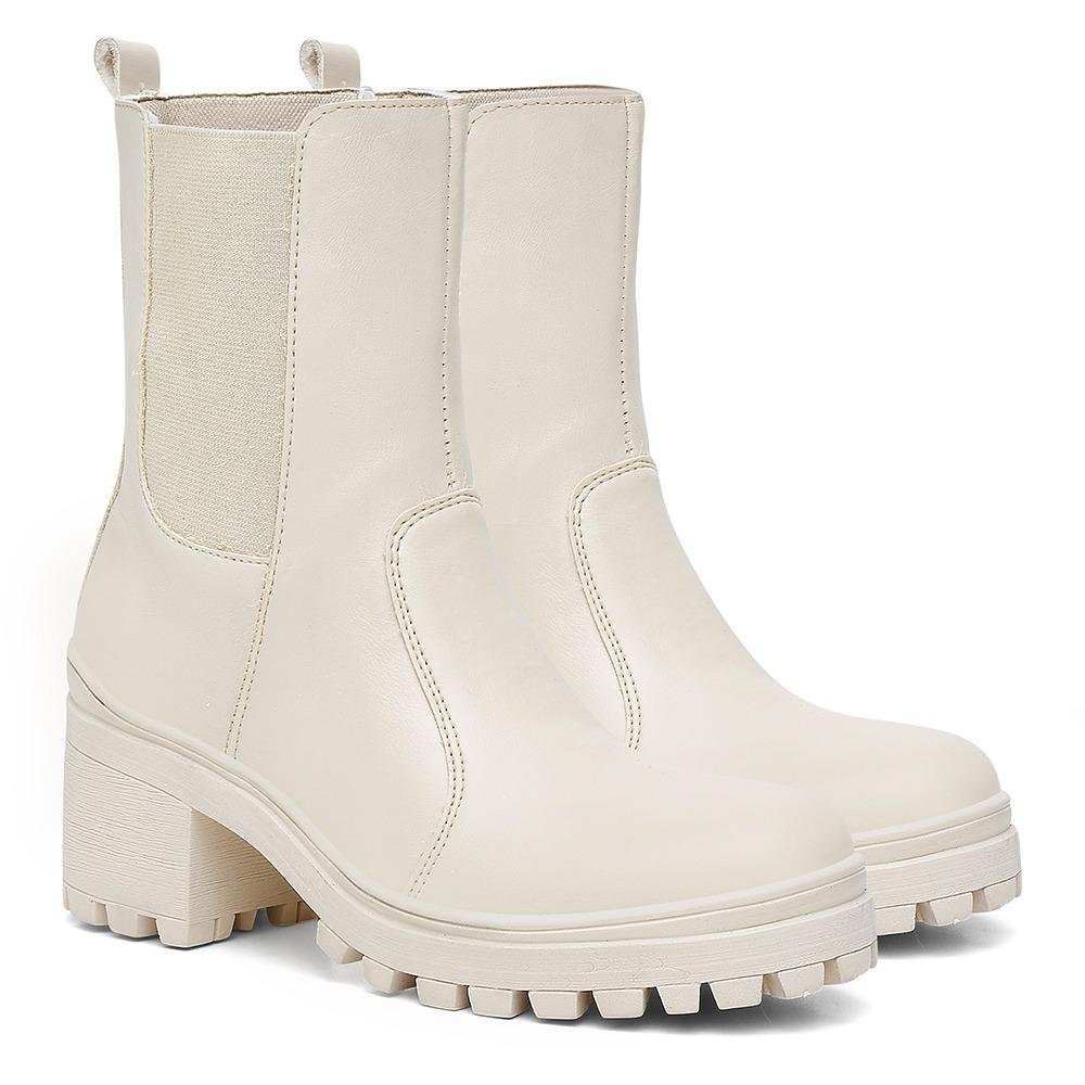 Bota Valentina K Coturno Feminino Branco 1