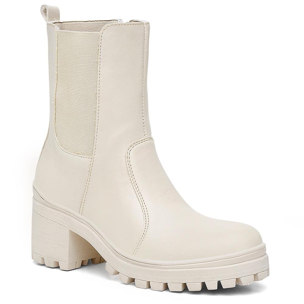 Bota Valentina K Coturno Feminino Branco 2