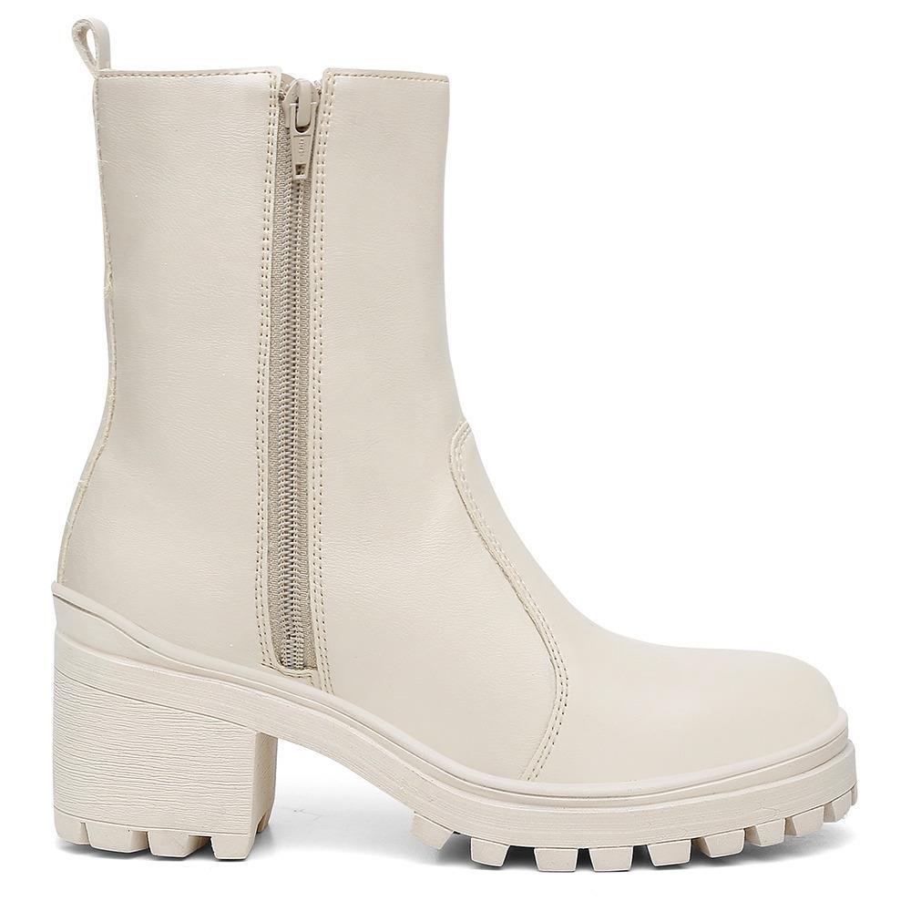 Bota Valentina K Coturno Feminino Branco 4