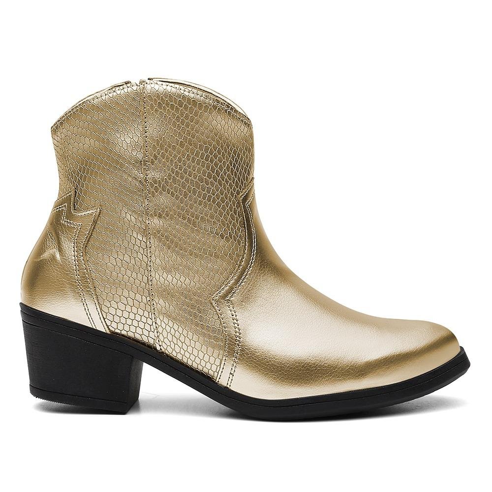 Bota Valentina K Texana Feminino Dourado 3