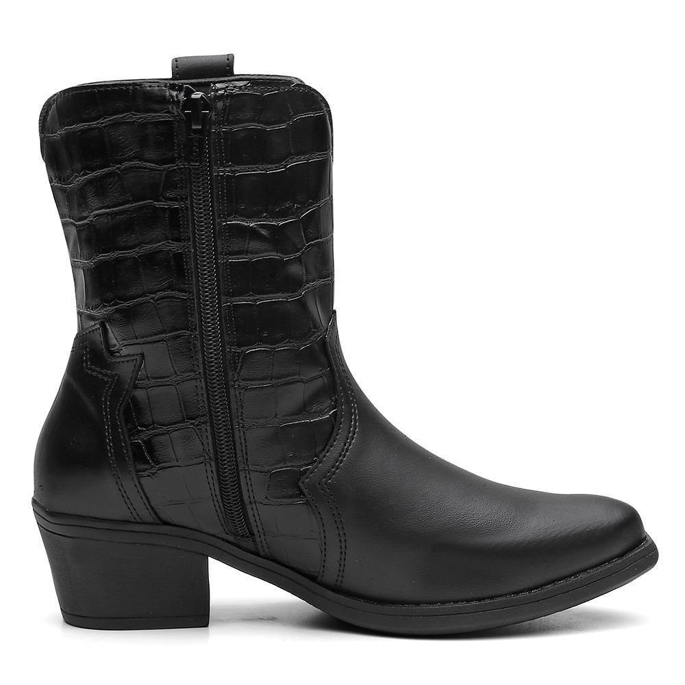 Bota Valentina K Texana Feminino Preto 4