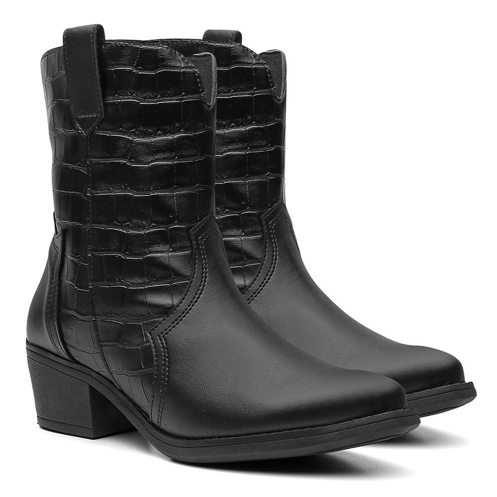 Bota Valentina K Texana Feminino Preto 1