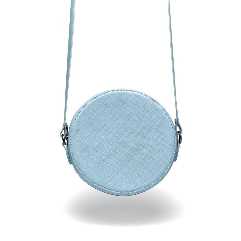 Bolsa Feminina Transversal Mini Bag Zíper Redonda Moderna Azul 3