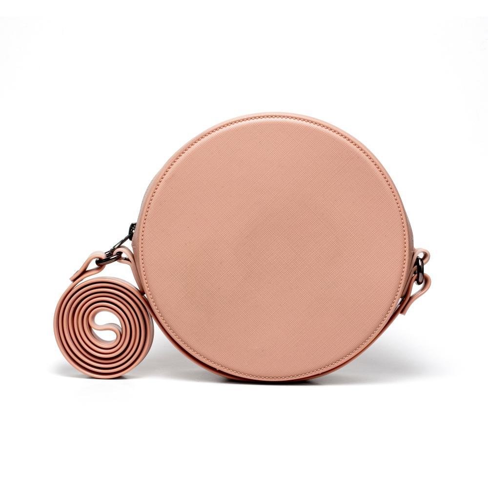 Sandália Feminina Papete Fivela Corrente + Bolsa Mini Bag Bege 5