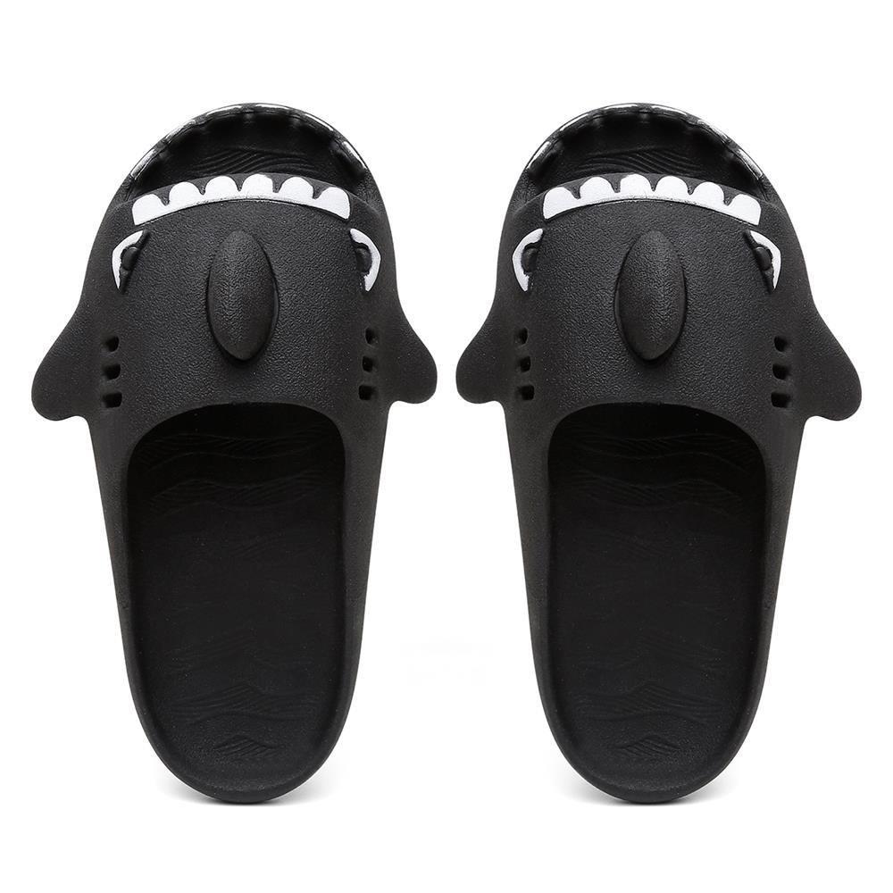 Chinelo Infantil Slide Sharky Fun Tubarão Divertido Preto 3