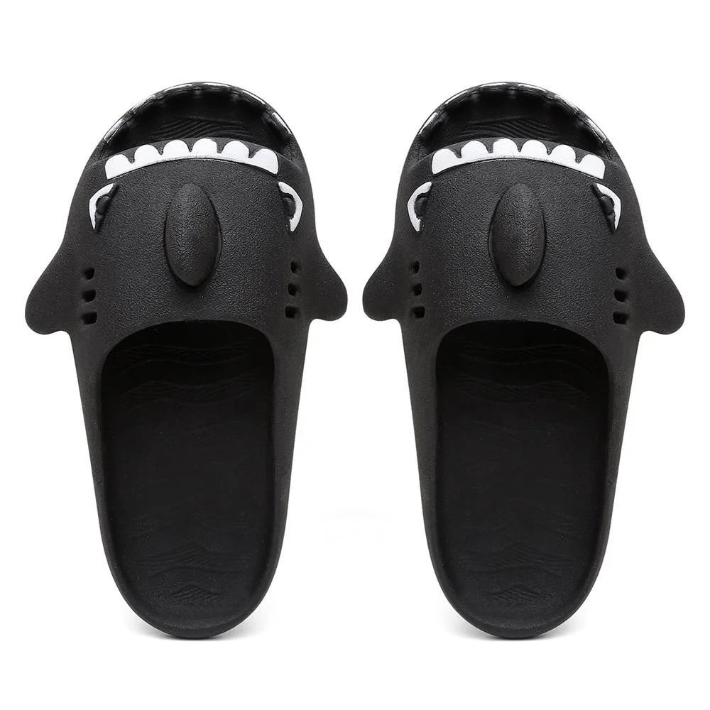 Chinelo Infantil Slide Sharky Fun Tubarão Divertido Preto 3