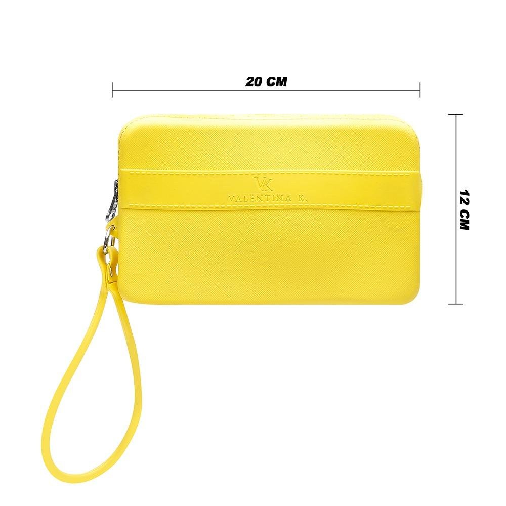 Kit Chinelo Nuvem Slide Tira Dupla Fivela e Carteira Casual Amarelo 6