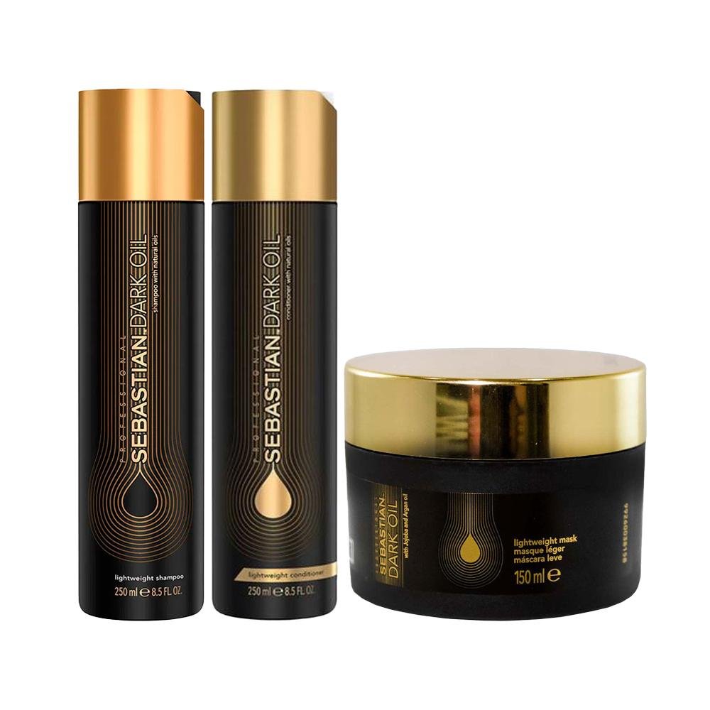 Kit Sebastian Professional Dark Oil - Shampoo e Condicionador e Máscara 150 ml ÚNICO 1